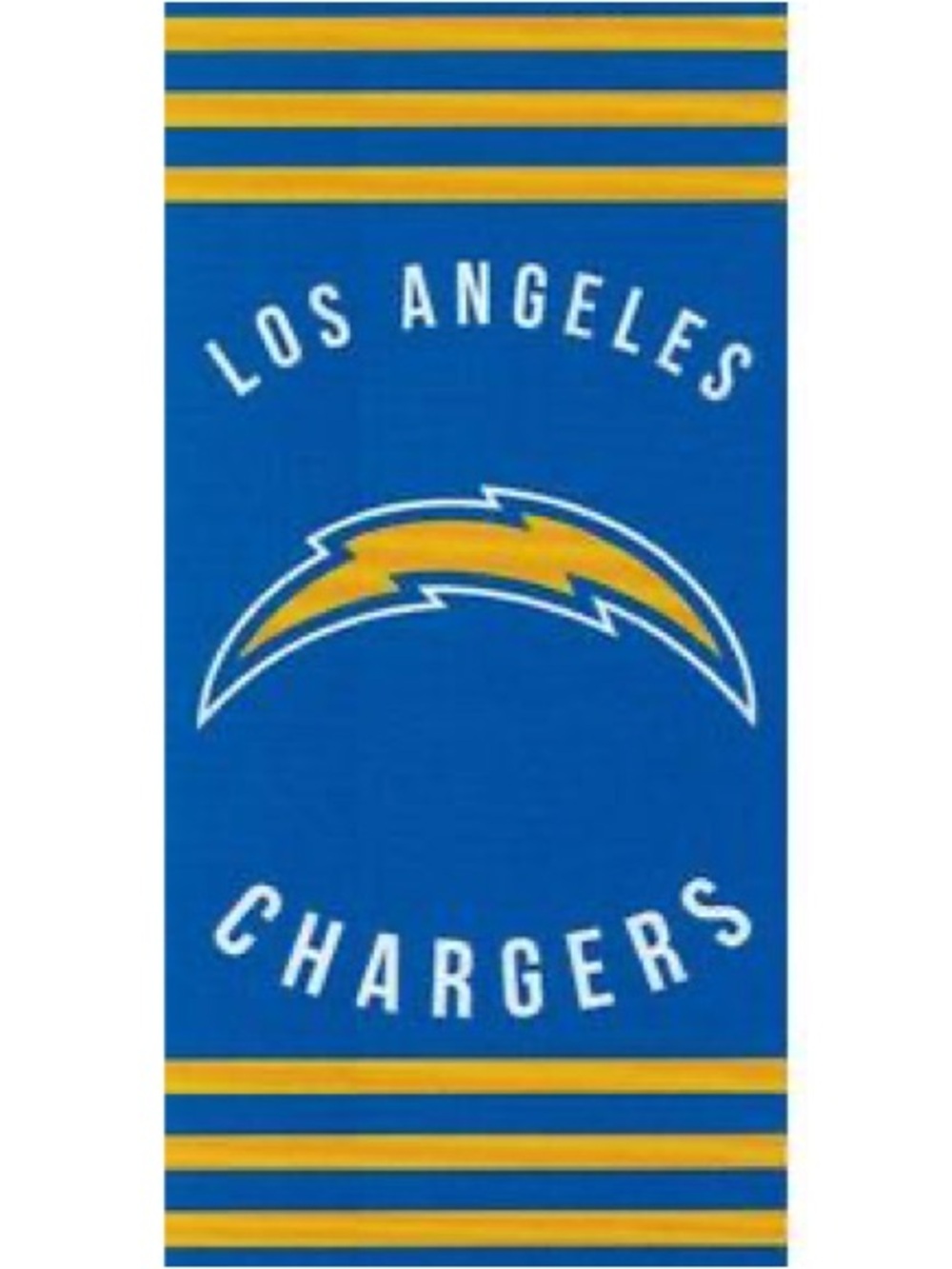 NFL Los Angeles Chargers Blue and Gold Beach Towel